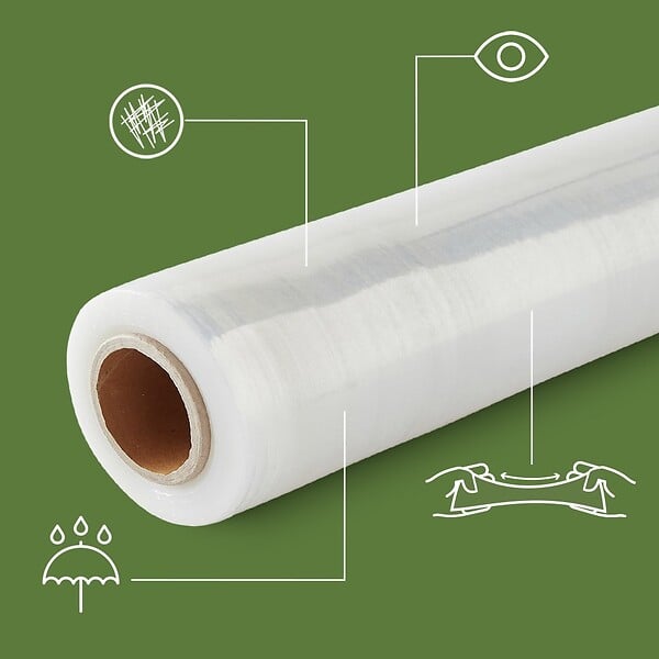 PACK AND MOVE - Pack And Move - Lot 2 Rouleaux Film Étirable - 300 M - Transparent - Film Déménagement Film Emballage Film Palette Film Protection - large