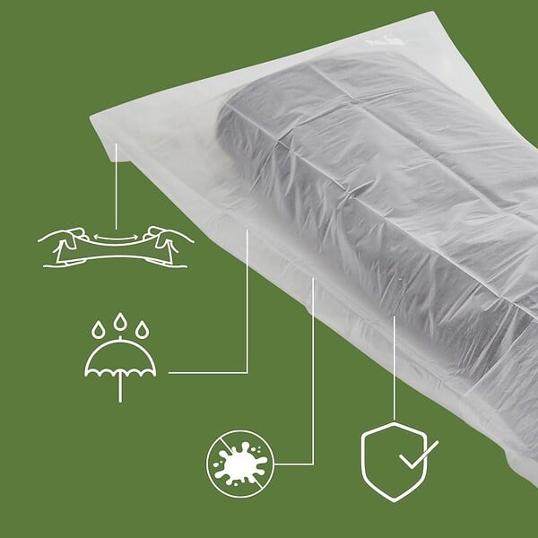 PACK AND MOVE - Pack and Move - Housse de protection tapis - Impérméable et anti-poussière - 3 m - Fermeture facile - large