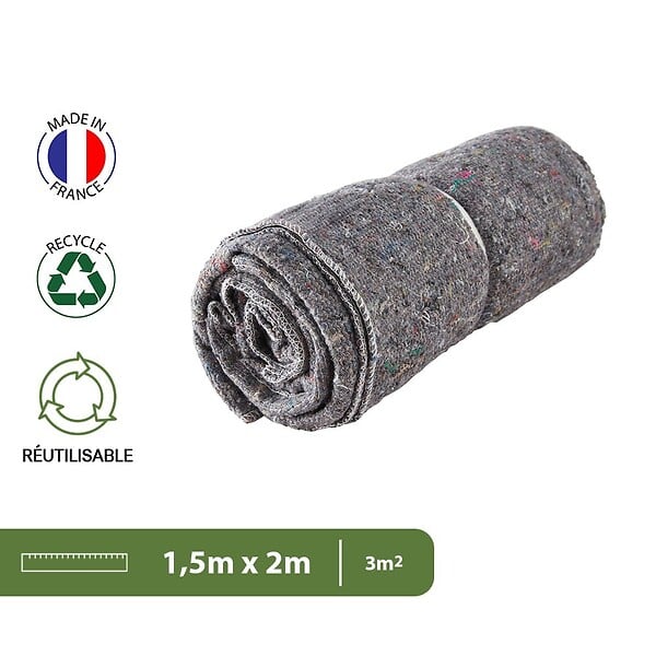 PACK AND MOVE - Pack and Move - Lot 6 Couvertures De Protection Pour Déménagement Et Stockage - 1,5 X 2 M - Épaisse Et Résistante - Protection TV Protection Meubles - large