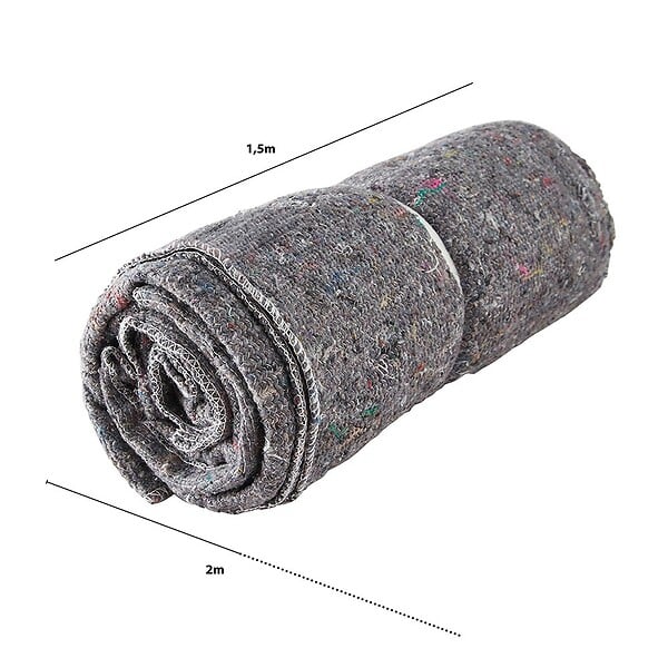 PACK AND MOVE - Pack and Move - Lot 6 Couvertures De Protection Pour Déménagement Et Stockage - 1,5 X 2 M - Épaisse Et Résistante - Protection TV Protection Meubles - large