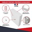 ATOLE - Coffret d'habillage ATOLE en acier blanc avec serrure à clé pour tableaux électriques double - H 79 x L 58,5 x P 16 cm - Réf. RCH2T316GSS - vignette
