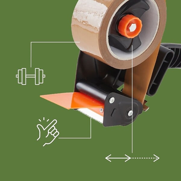 PACK AND MOVE - Pack and Move - Kit Complet Emballage et Déménagement - Ruban Adhésif Offert - Dévidoir, Ruban adhésif, Cutter, Marqueur - large