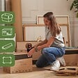 PACK AND MOVE - Pack and Move - Kit Complet Emballage et Déménagement - Ruban Adhésif Offert - Dévidoir, Ruban adhésif, Cutter, Marqueur - vignette