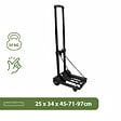 PACK AND MOVE - Pack and Move - Diable pliable - 50Kg - Déménagement et Transport - Léger Compact - Petit Diable Manutention - Manche Télescopique - Tendeur intégré - vignette