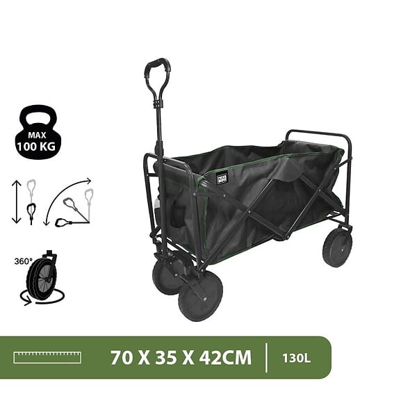 PACK AND MOVE - Pack and Move - Chariot de transport à roulette pliable - 83 x 44 x 37 cm - Déménagement, pêche, sport, transport - 100 KG max - large