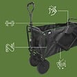 PACK AND MOVE - Pack and Move - Chariot de transport à roulette pliable - 83 x 44 x 37 cm - Déménagement, pêche, sport, transport - 100 KG max - vignette