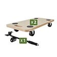 PACK AND MOVE - Pack and Move - Kit levier soulève Meubles - 2 Chariot Roulettes 150 kg - Lève Porte 100 KG - Pour meubles lourds - Déplacer meubles et Portes - vignette