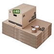 PACK AND MOVE - Pack and Move - Lot 40 cartons déménagement L larges - 40 x 60 x 40 cm - Poignées renforcées - 2 adhésifs offerts - vignette