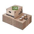 PACK AND MOVE - Pack and Move - Lot 50 Cartons Déménagement Stockage M - 60 x 40 x 30 cm - Poignées renforcées - 3 adhésifs offerts - vignette