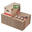 PACK AND MOVE - Pack and Move - Lot 50 Cartons Déménagement Premium - 60 X 30 X 30 - Extrême Résistance 30KG - Réutilisable - Poignées Renforcées - 3 Adhésifs Offerts - vignette