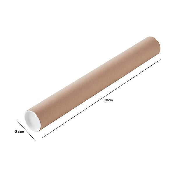 PACK AND MOVE - Pack and Move - Lot 24 tubes pour expédition et emballage - 0.6x50cm - pour affiche et poster - Avec capuchon - large