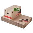 PACK AND MOVE - Pack and Move - Lot 20 Cartons Déménagement Premium - 60 X 30 X 30 - Extrême Résistance 30KG - Réutilisable - Poignées Renforcées - 1 Adhésif Offert - vignette