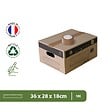 PACK AND MOVE - Pack and Move - Lot 40 cartons déménagement stockage S - 36 x 28 x 18 cm - Poignées renforcées - 2 adhésifs offerts - vignette