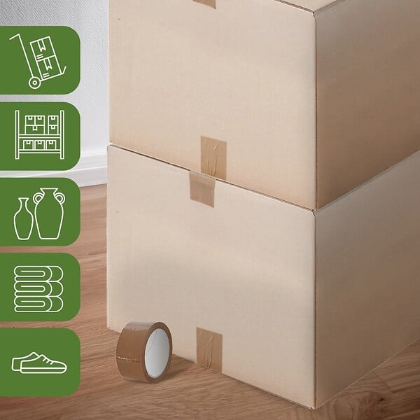 PACK AND MOVE - Pack and Move - Lot 60 cartons déménagement seconde main - 57 x 39 x 34 cm - Cartons réemployés - Seconde vie - 3 adhésifs offerts - large