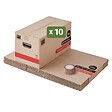 PACK AND MOVE - Pack and Move - Lot 10 Cartons Déménagement Premium - 60 X 30 X 30 - Extrême Résistance 20KG - Réutilisable - Poignées Renforcées - 1 Adhésif Offert - vignette