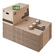 PACK AND MOVE - Pack and Move - Lot 60 cartons déménagement XL - 80 x 40 x 40 cm - Poignées renforcées - 3 adhésifs offerts - vignette