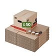 PACK AND MOVE - Pack and Move - Lot 50 Cartons Déménagement Livres Premium - 40 X 30 X 30 Cm - Extrême Résistance 20 KG - Poignées Renforcées - 3 Adhésifs Offerts - vignette