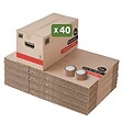 PACK AND MOVE - Pack and Move - Lot 40 Cartons Déménagement Premium - 60 X 30 X 30 - Extrême Résistance 30KG - Réutilisable - Poignées Renforcées - 2 Adhésifs Offerts - vignette