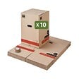PACK AND MOVE - Pack and Move - Lot 10 Cartons Déménagement Premium - 40 X 40 X 60 Cm - Résistance 30 KG - Double Épaisseur - Poignées Renforcées - 1 Adhésif Offert - vignette