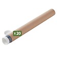 PACK AND MOVE - Pack and Move - Lot 20 tubes pour expédition et emballage -10x100cm - Pour affiche et poster - Avec capuchon - vignette