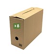 PACK AND MOVE - Pack and Move - Lot de 8 boîtes d'archives en carton ondulé robuste - 33,5 x 12 x 24 cm - Organisation pratique - vignette