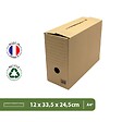 PACK AND MOVE - Pack and Move - Lot de 8 boîtes d'archives en carton ondulé robuste - 33,5 x 12 x 24 cm - Organisation pratique - vignette