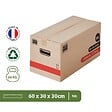 PACK AND MOVE - Pack and Move - Lot 30 Cartons Déménagement Premium - 60 X 30 X 30 - Extrême Résistance 20KG - Réutilisable - Poignées Renforcées - 2 Adhésifs Offerts - vignette