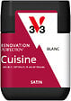 V33 PEINTURE - Testeur peinture rénovation cuisine satin blanc - 75ml - vignette