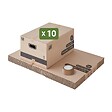 PACK AND MOVE - Pack and Move - Lot 10 Cartons Déménagement Stockage M - 60 x 40 x 30 cm - Poignées renforcées - 1 adhésif offert - vignette