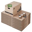 PACK AND MOVE - Pack and Move - Lot 60 cartons déménagement L larges - 40 x 60 x 40 cm - Poignées renforcées - 3 adhésifs offerts - vignette