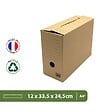 PACK AND MOVE - Pack and Move - Lot de 4 boîtes d'archives en carton ondulé robuste - 33,5 x 12 x 24 cm - Organisation pratique - vignette