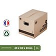 PACK AND MOVE - Pack and Move - Lot 10 cartons déménagement stockage livres - 40 x 30 x 30 cm - Poignées renforcées - 1 adhésif offert - vignette