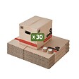 PACK AND MOVE - Pack and Move - Lot 30 Cartons Déménagement Livres Premium - 40 X 30 X 30 Cm - Extrême Résistance 20 KG - Poignées Renforcées - 2 Adhésifs Offerts - vignette