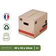 PACK AND MOVE - Pack and Move - Lot 30 Cartons Déménagement Livres Premium - 40 X 30 X 30 Cm - Extrême Résistance 20 KG - Poignées Renforcées - 2 Adhésifs Offerts - vignette