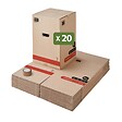 PACK AND MOVE - Pack and Move - Lot 20 Cartons Déménagement Premium - 40 X 40 X 60 Cm - Résistance 30 KG - Double Épaisseur - Poignées Renforcées - 1 Adhésif Offert - vignette