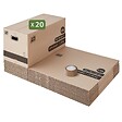 PACK AND MOVE - Pack and Move - Lot 20 cartons déménagement XL - 80 x 40 x 40 cm - Poignées renforcées - 1 adhésif offert - vignette