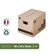 PACK AND MOVE - Pack and Move - Lot 50 cartons déménagement stockage livres - 40 x 30 x 30 cm - Poignées renforcées - 3 adhésifs offerts - vignette