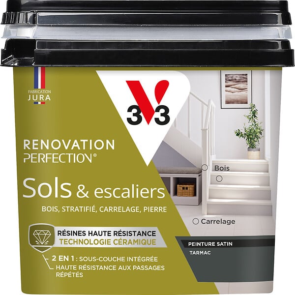 V33 PEINTURE - Peinture Renovation Sol Satin Tarmac Pot 0.75l - large