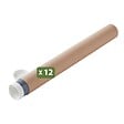 PACK AND MOVE - Pack and Move - Lot 12 tubes pour expédition et emballage - 0.6x50cm - Pour affiche et poster - Avec capuchon - vignette
