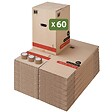 PACK AND MOVE - Pack and Move - Lot 60 Cartons Déménagement Premium - 40 X 40 X 60 Cm - Résistance 30 KG - Double Épaisseur - Poignées Renforcées - 3 Adhésifs Offerts - vignette
