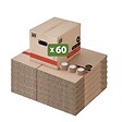 PACK AND MOVE - Pack and Move - Lot 60 Cartons Déménagement Livres Premium - 40 X 30 X 30 Cm - Extrême Résistance 30 KG - Poignées Renforcées - 3 Adhésifs Offerts - vignette
