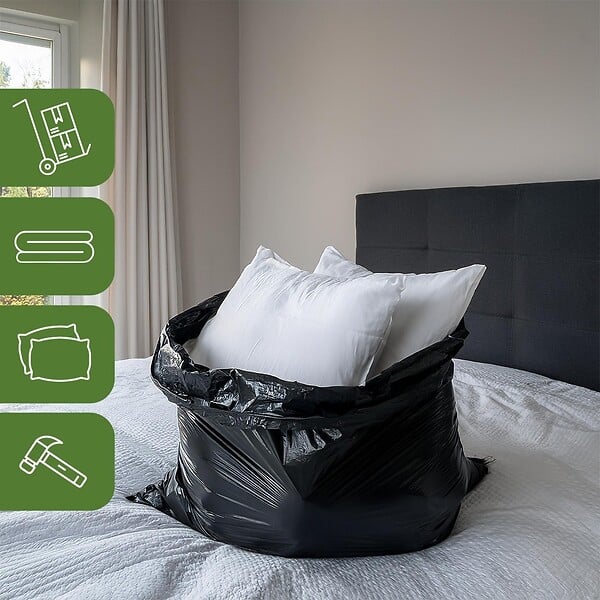 PACK AND MOVE - Pack and Move - Lot 20 Grands Sacs Poubelles Résistants Pour Déménagement - 120 L - Sacs Poubelles Pour Gros Volumes - large