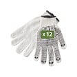 PACK AND MOVE - Pack and Move - Lot de 12 Paires de gants de travail déménagement - Coton et PVC antidérapant - Blanc et Noir - vignette