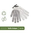 PACK AND MOVE - Pack and Move - Lot de 12 Paires de gants de travail déménagement - Coton et PVC antidérapant - Blanc et Noir - vignette