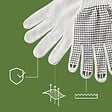 PACK AND MOVE - Pack and Move - Lot de 12 Paires de gants de travail déménagement - Coton et PVC antidérapant - Blanc et Noir - vignette