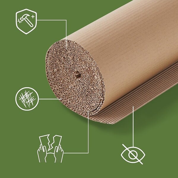 PACK AND MOVE - Pack and Move - Papier d'Emballage Nid d'Abeille - 1 x 10 m - Protection Déménagement et Expédition - Emballer, Protéger, Rembourrer - large
