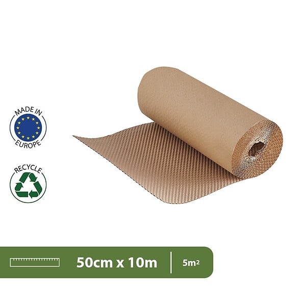 PACK AND MOVE - Pack and Move - Papier kraft - 0,5 x 10 m - Déménagement, expédition et protection - Papier kraft de qualité - large
