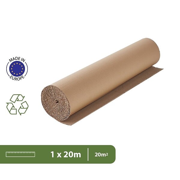 PACK AND MOVE - Pack and Move - Papier d'Emballage Nid d'Abeille - 1 x 20 m - Protection Déménagement et Expédition - Emballer, Protéger, Rembourrer - large