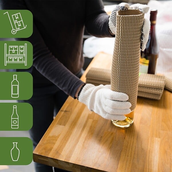 PACK AND MOVE - Pack and Move - Lot de 6 Protection Bouteilles Carton - 180 L - Protection Déménagement et Expédition - Emballer Bocaux, Bouteilles - large