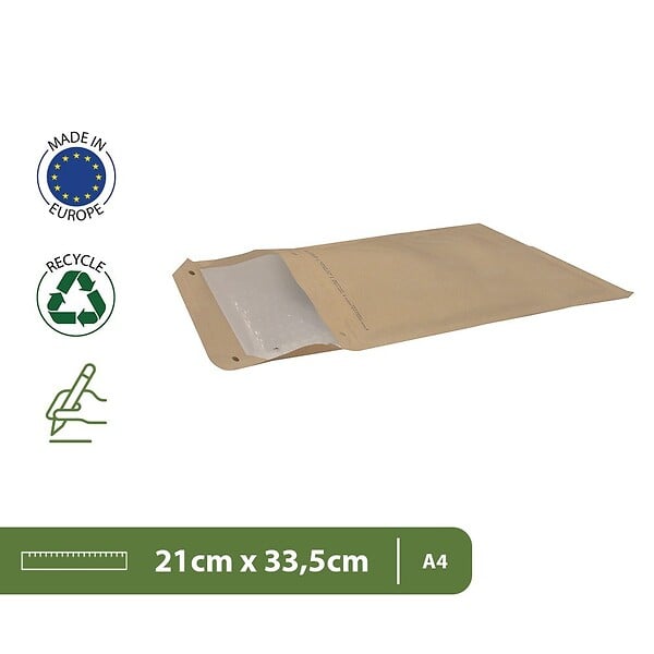 PACK AND MOVE - Pack and Move - Lot 120 enveloppes à bulles kraft - 30 x 21 cm - Expédition facile - Ultra renforcée - Opaque - large